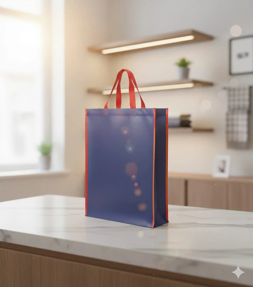 Shopping Bag - Grey & Blue - 120 GSM - Non Woven