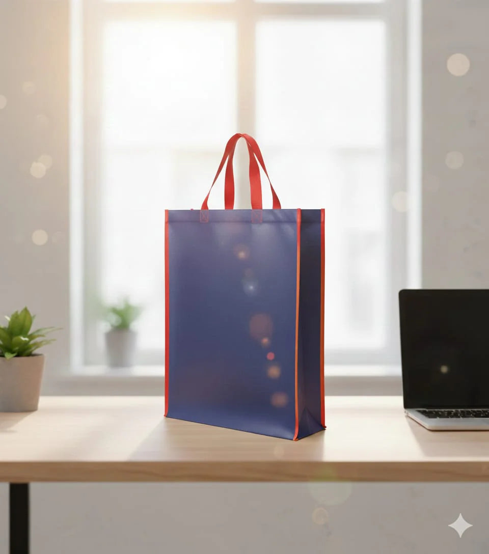 Shopping Bag - Grey & Blue - 120 GSM - Non Woven